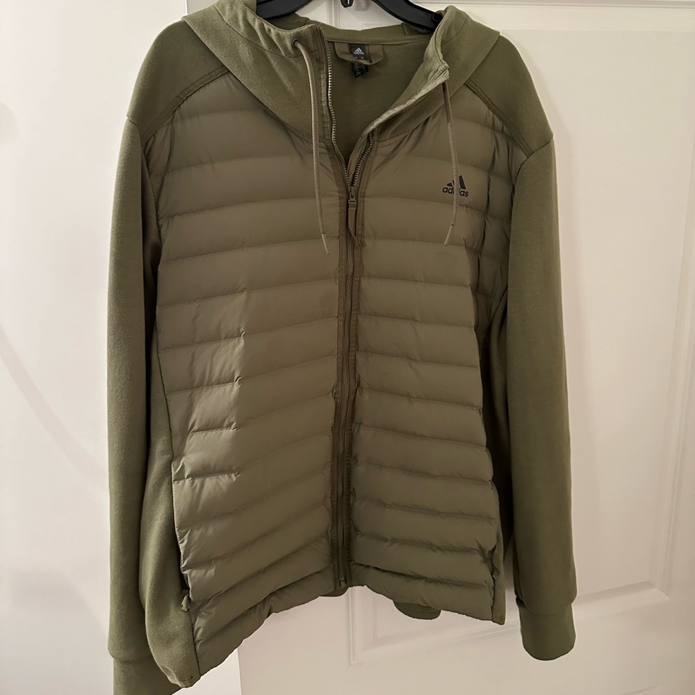 Men’s Adidas Essentials Hybrid Down Hooded Jacket
